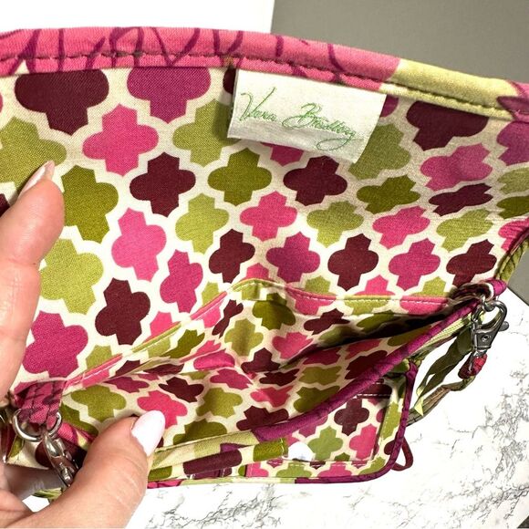 Hello Dahlia Sleek WALLET Strap CLUTCH SHOULDER Crossbody Purse Trifold - Picture 5 of 6